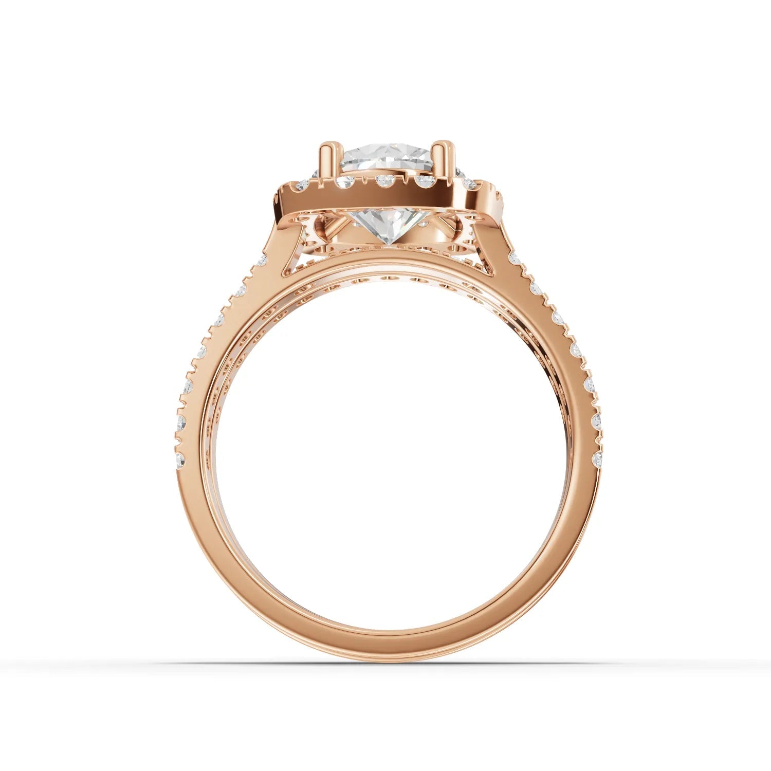 2.31CT Round Lab Diamond Premium Bridal Set Ring - Buvea Jewels