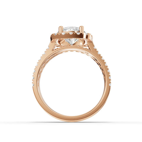 2.31CT Round Lab Diamond Premium Bridal Set Ring - Buvea Jewels