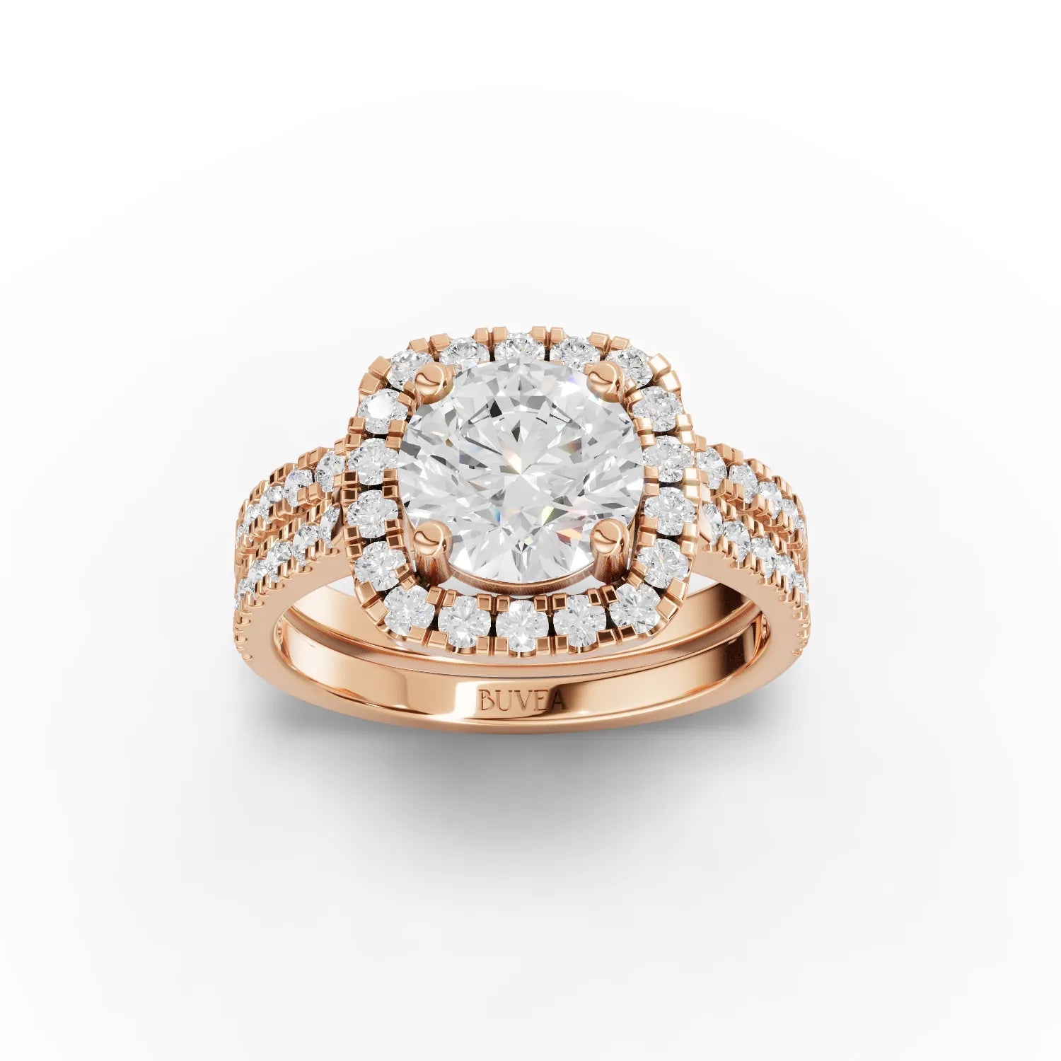 2.31CT Round Lab Diamond Premium Bridal Set Ring - Buvea Jewels