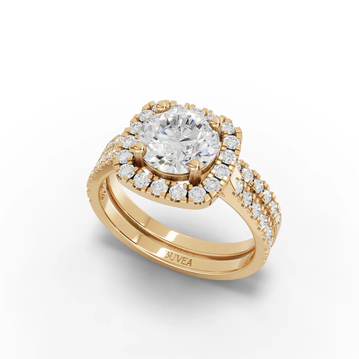 2.31CT Round Lab Diamond Premium Bridal Set Ring - Buvea Jewels