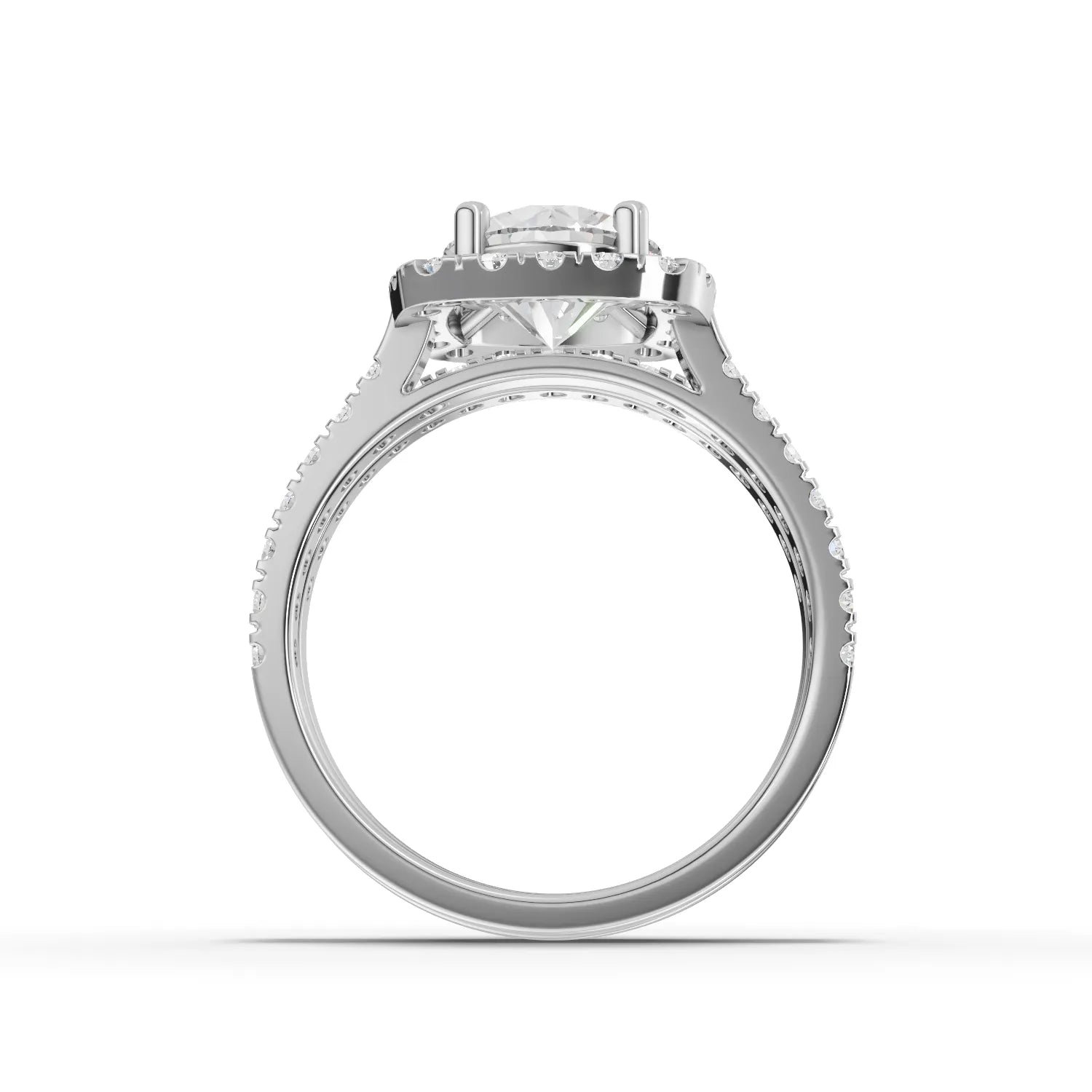 2.31CT Round Lab Diamond Premium Bridal Set Ring - Buvea Jewels