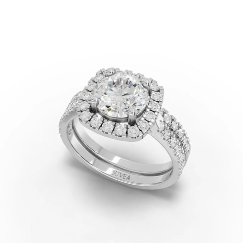 2.31CT Round Lab Diamond Premium Bridal Set Ring - Buvea Jewels