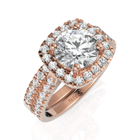 2.32CT Round Lab Diamond Premium Bridal Set Ring - Buvea Jewels