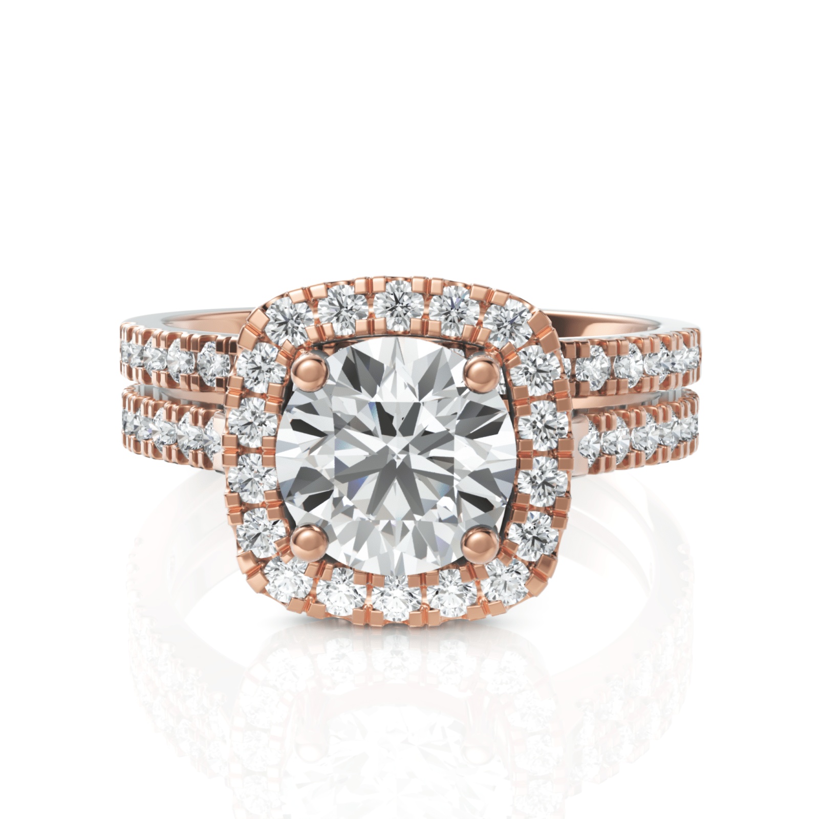 2.32CT Round Lab Diamond Premium Bridal Set Ring - Buvea Jewels