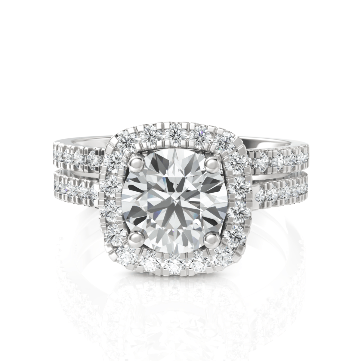 2.32CT Round Lab Diamond Premium Bridal Set Ring - Buvea Jewels