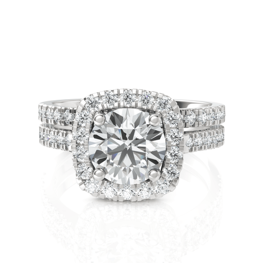 2.32CT Round Lab Diamond Premium Bridal Set Ring - Buvea Jewels