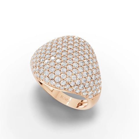 2.33CT Round Lab Diamond Premium Dome Ring - Buvea Jewels