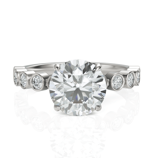 2.35CT Round Lab Diamond Solitaire Engagement Ring - Buvea Jewels