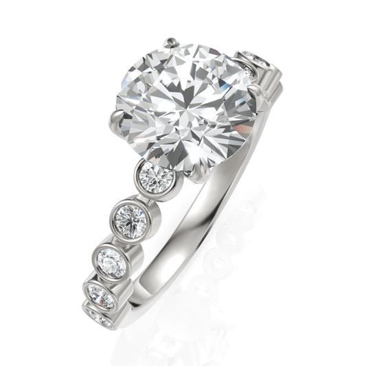 2.35CT Round Lab Diamond Solitaire Engagement Ring - Buvea Jewels