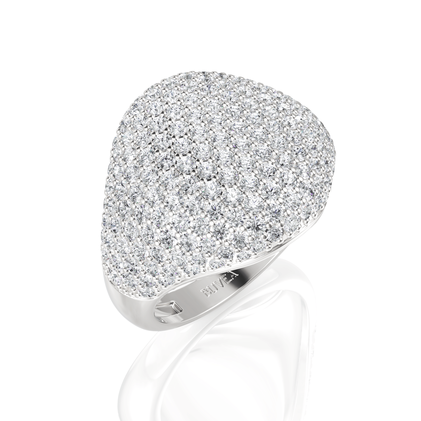 2.3CT Round Lab Diamond Premium Dome Ring - Buvea Jewels