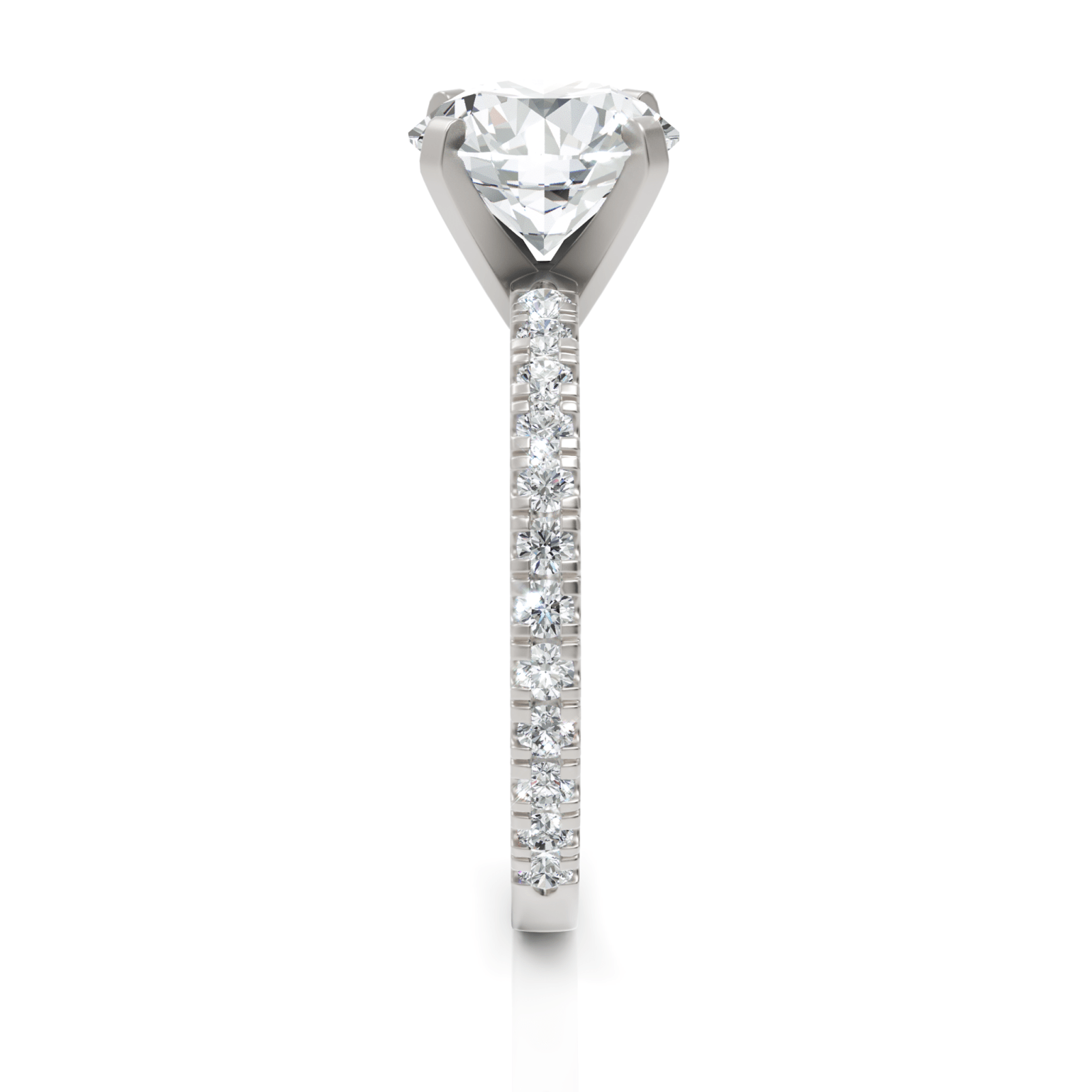 2.43CT Round Lab Diamond Accent Engagement Ring - Buvea Jewels