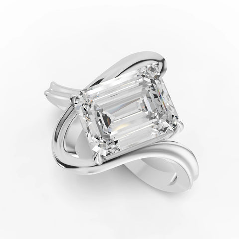 2.5CT Emerald Lab Diamond Aurora Engagement Ring - Buvea Jewels