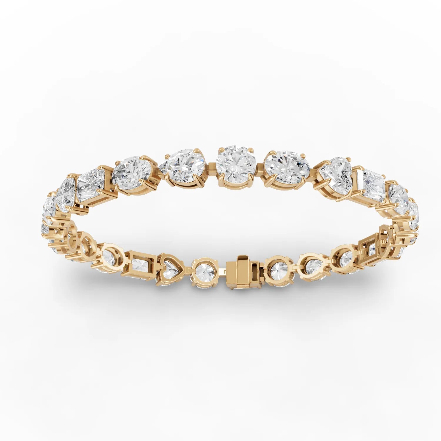 25CT Mix Cut Lab Diamond Premium Tennis Bracelet - Buvea Jewels