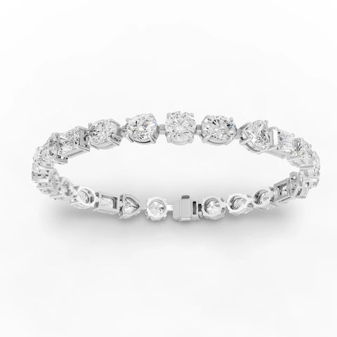 25CT Mix Cut Lab Diamond Premium Tennis Bracelet - Buvea Jewels