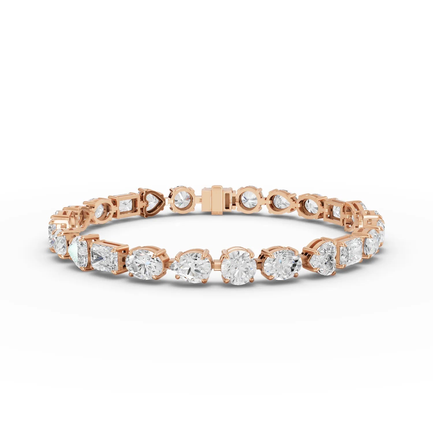 25CT Mix Cut Lab Diamond Premium Tennis Bracelet - Buvea Jewels