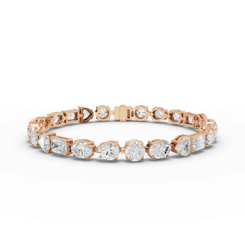 25CT Mix Cut Lab Diamond Premium Tennis Bracelet - Buvea Jewels