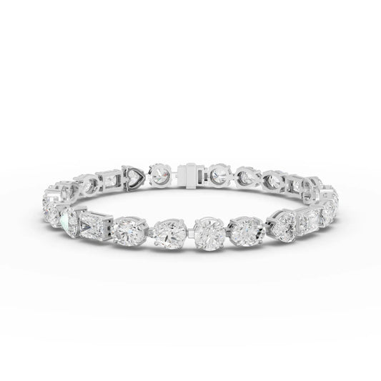 25CT Mix Cut Lab Diamond Premium Tennis Bracelet - Buvea Jewels