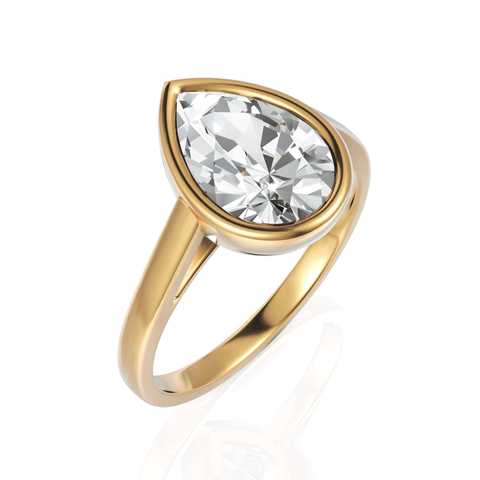 2.5CT Pear Lab Diamond Classic Solitaire Ring - Buvea Jewels