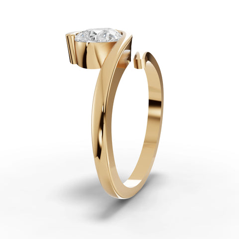 2.5CT Pear Lab Diamond Premium Solitaire Engagement Ring - Buvea Jewels