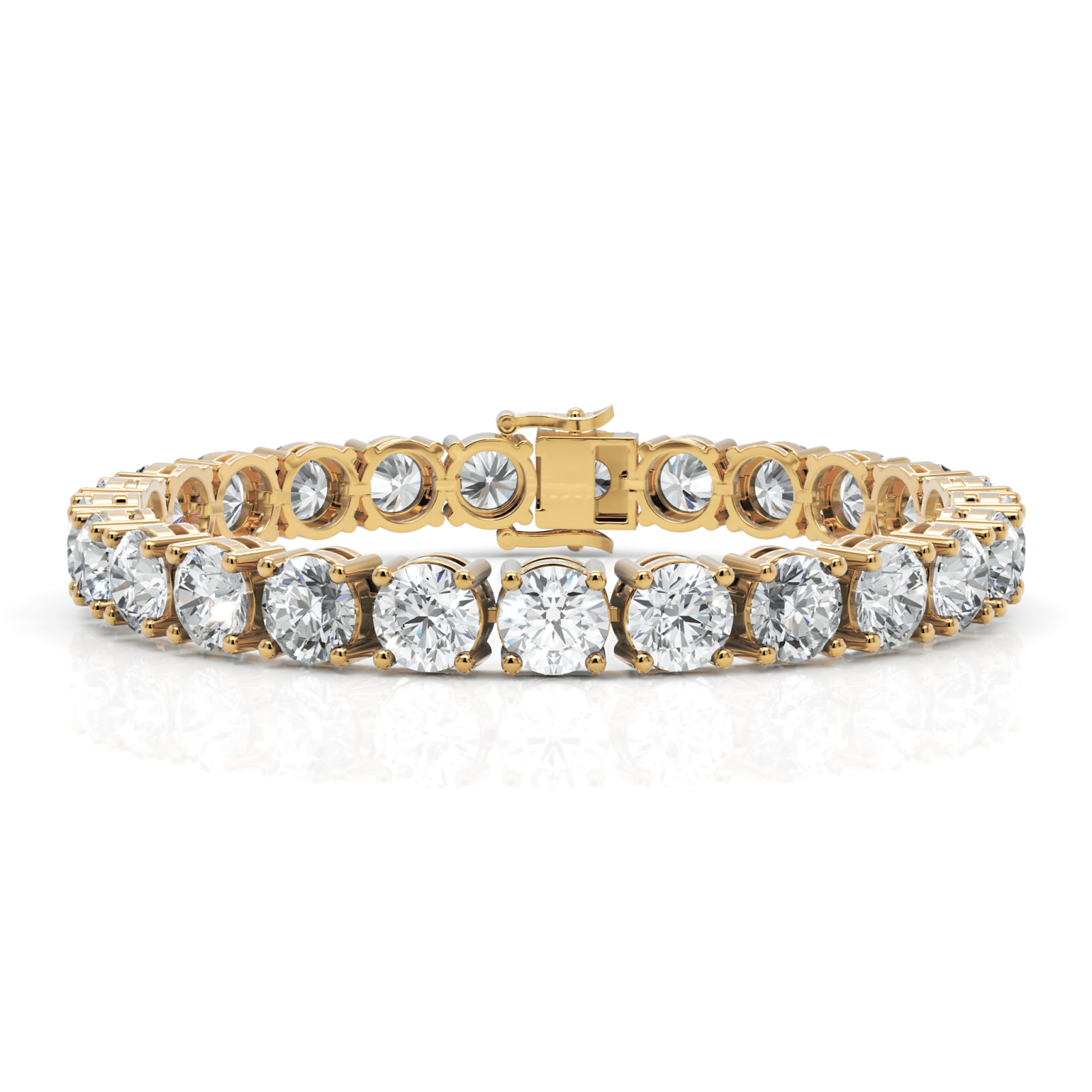 25CT Round Lab Diamond Tennis Bracelet - Buvea Jewels