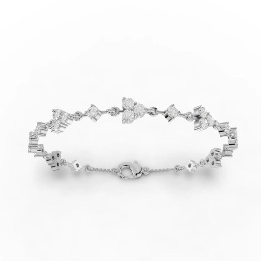 2.64CT Round Lab Diamond Floral Bracelet - Buvea Jewels
