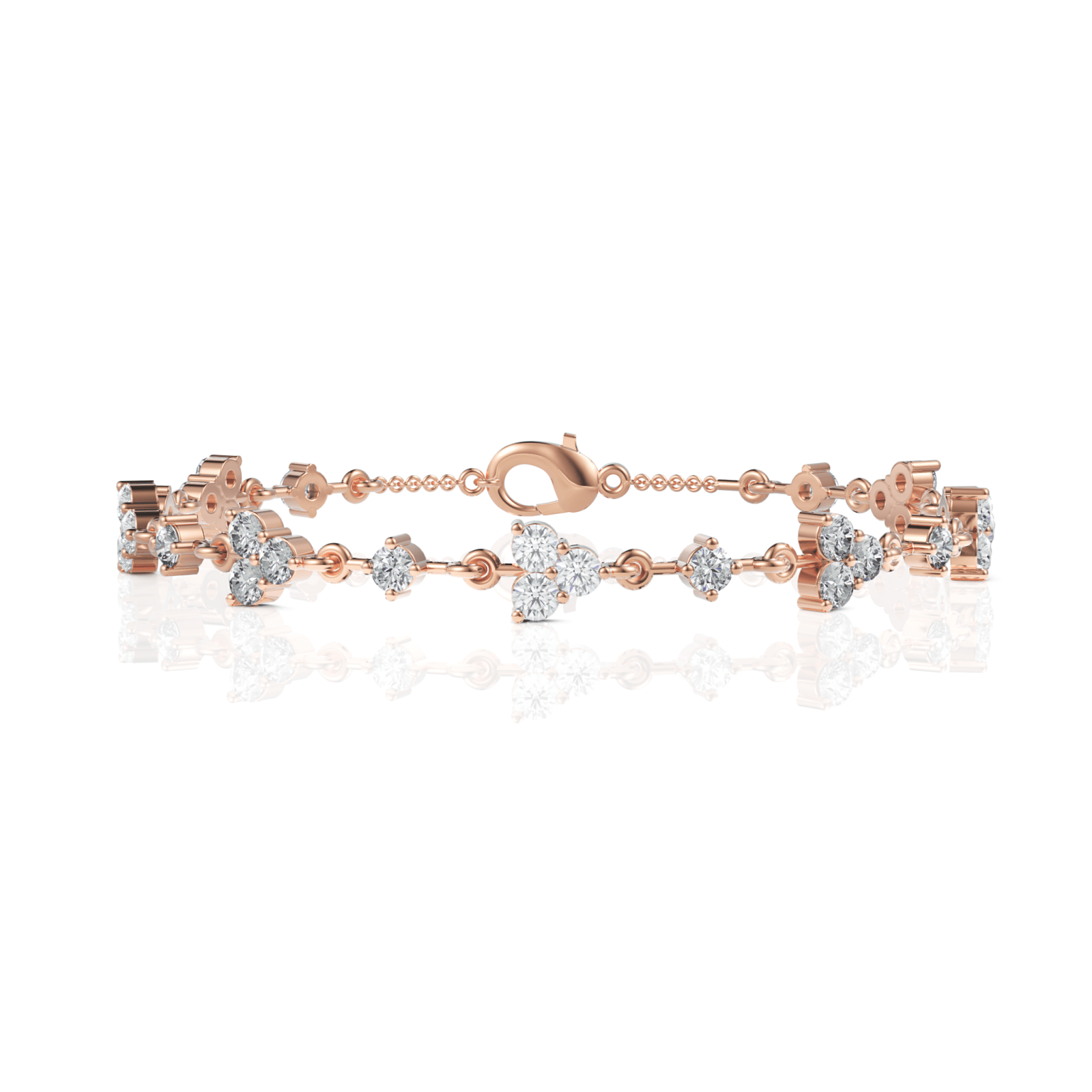 2.64CT Round Lab Diamond Floral Bracelet - Buvea Jewels