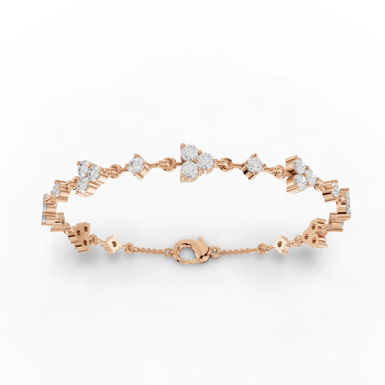 2.64CT Round Lab Diamond Floral Bracelet - Buvea Jewels