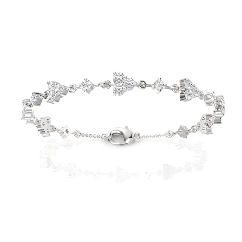 2.64CT Round Lab Diamond Floral Bracelet - Buvea Jewels