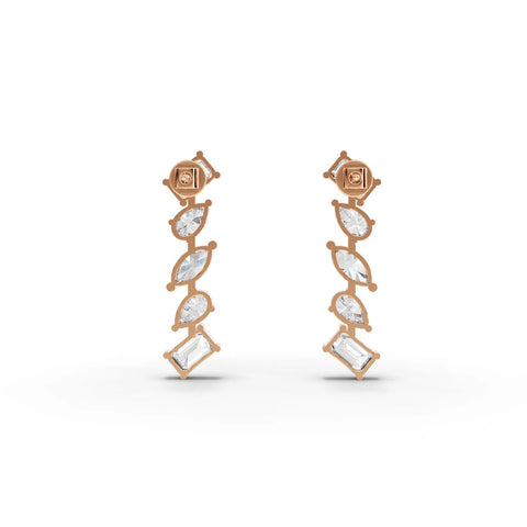 2.66CT Marquise Pear Emerald Lab Diamond Premium Drop Earrings - Buvea Jewels