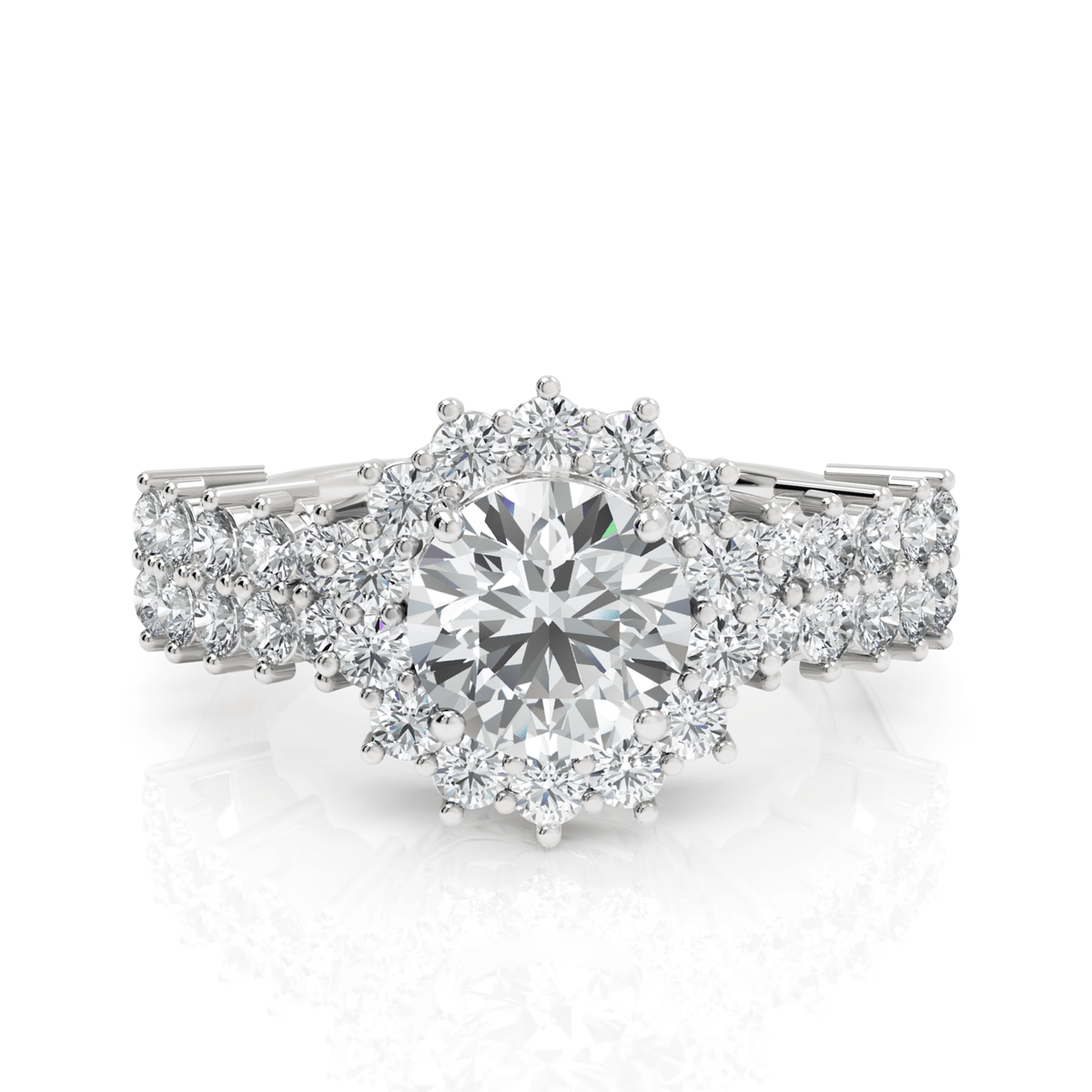 2.69CT Round Lab Diamond Premium Bridal Set Ring - Buvea Jewels