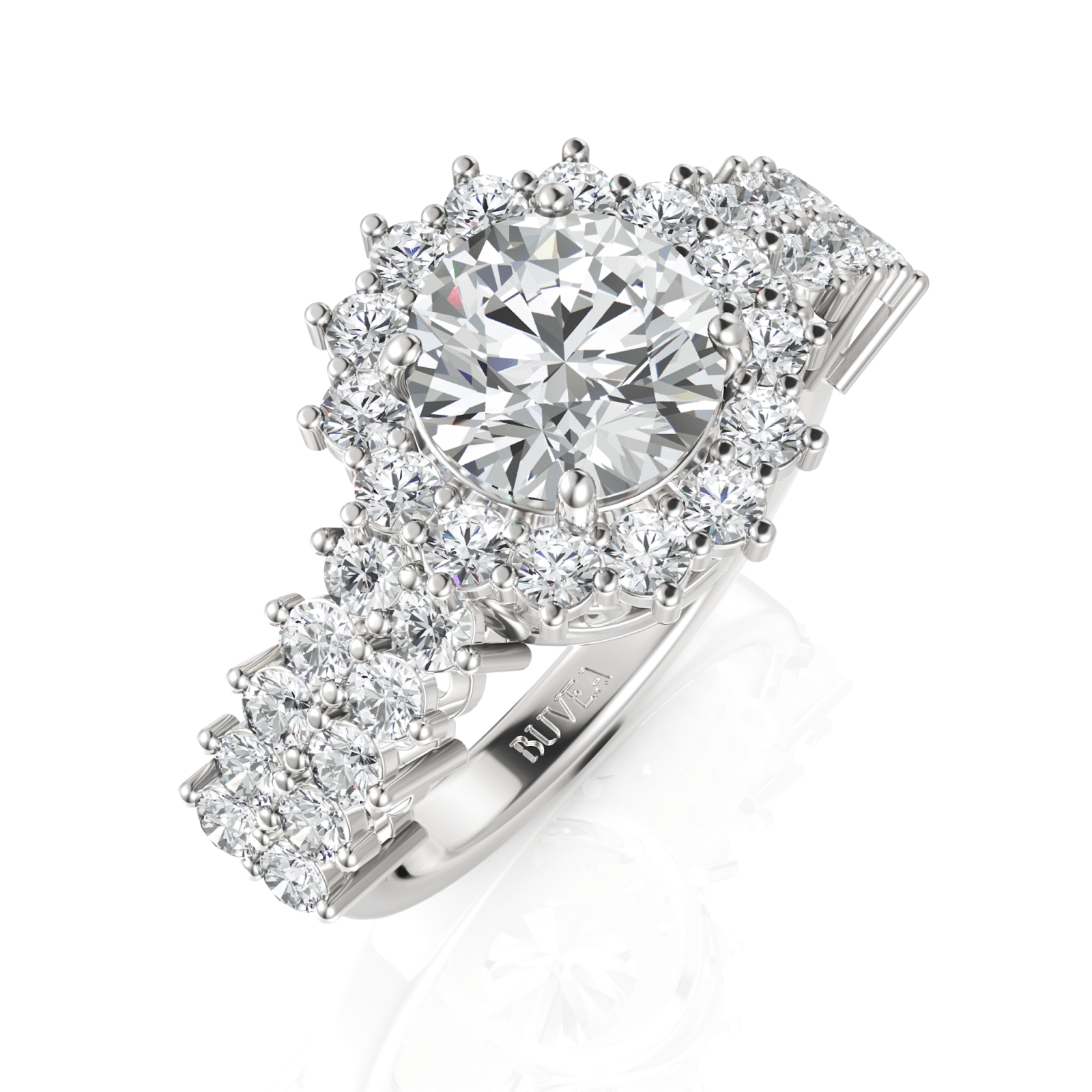 2.69CT Round Lab Diamond Premium Bridal Set Ring - Buvea Jewels