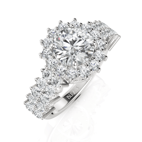 2.69CT Round Lab Diamond Premium Bridal Set Ring - Buvea Jewels