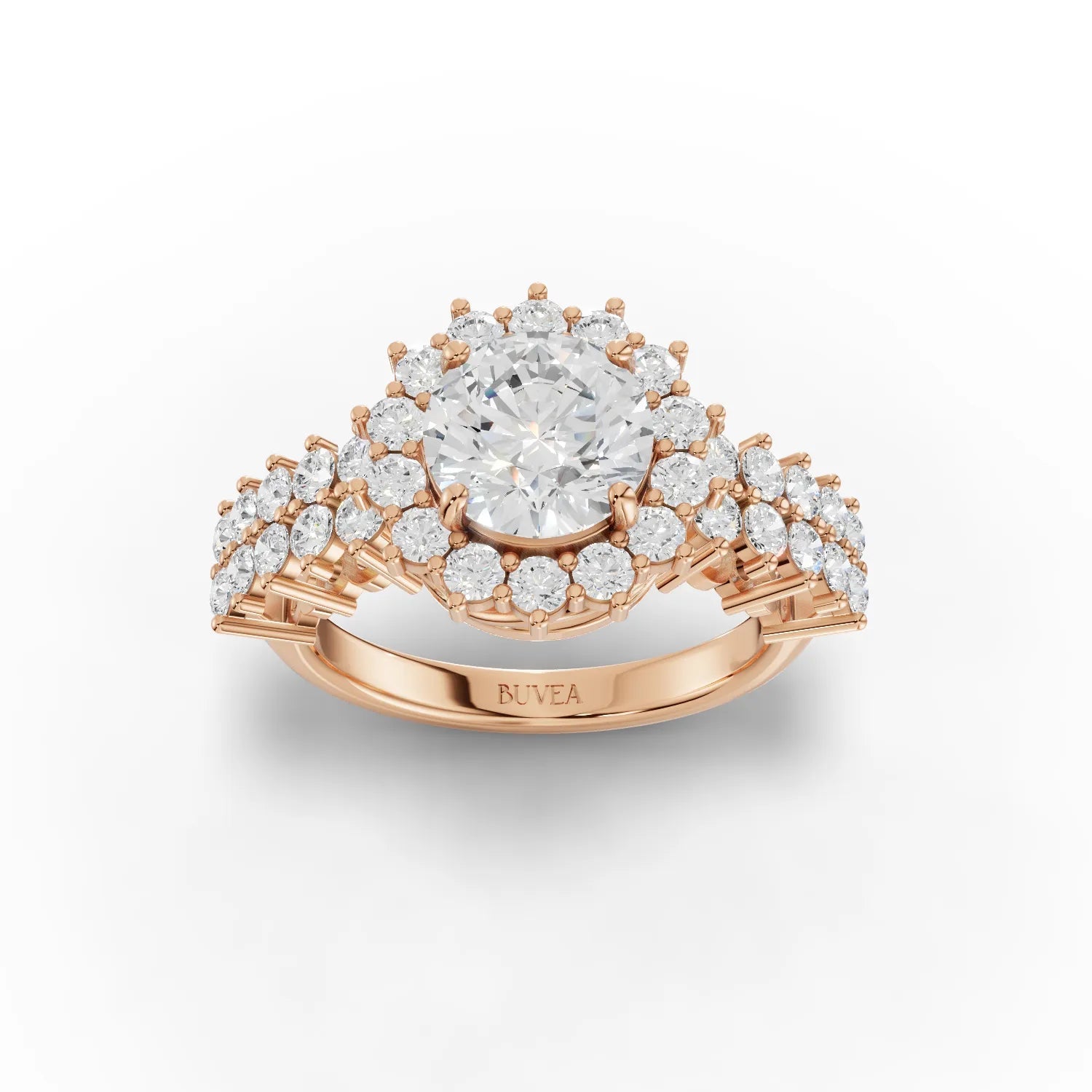 2.69CT Round Moissanite Premium Bridal Set Ring - Buvea Jewels