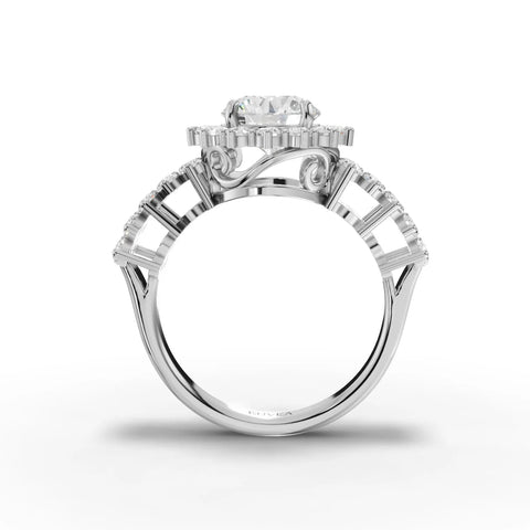 2.69CT Round Moissanite Premium Bridal Set Ring - Buvea Jewels