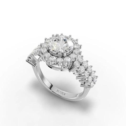 2.69CT Round Moissanite Premium Bridal Set Ring - Buvea Jewels