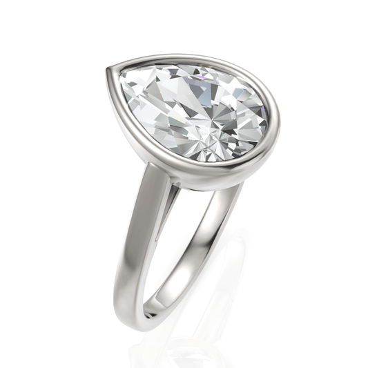 2.75CT Pear Lab Diamond Classic Solitaire Ring - Buvea Jewels