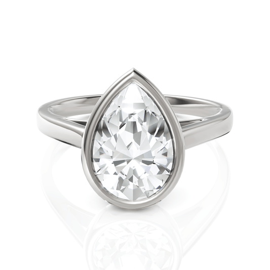 2.75CT Pear Lab Diamond Classic Solitaire Ring - Buvea Jewels