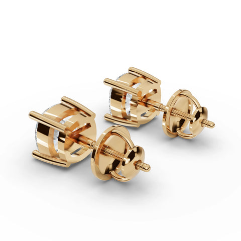 2CT Cushion Lab Diamond Stud Earrings - Buvea Jewels