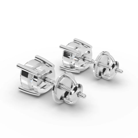 2CT Cushion Lab Diamond Stud Earrings - Buvea Jewels