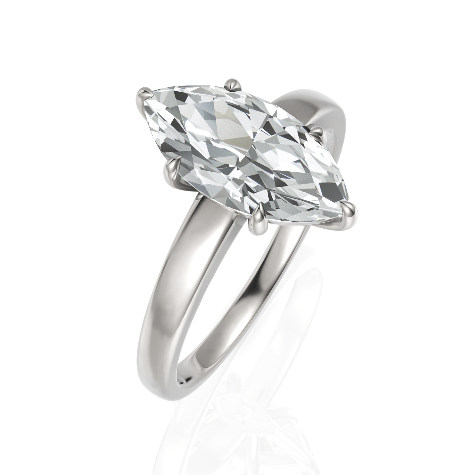 2CT Marquise Lab Diamond Classic Solitaire Ring - Buvea Jewels