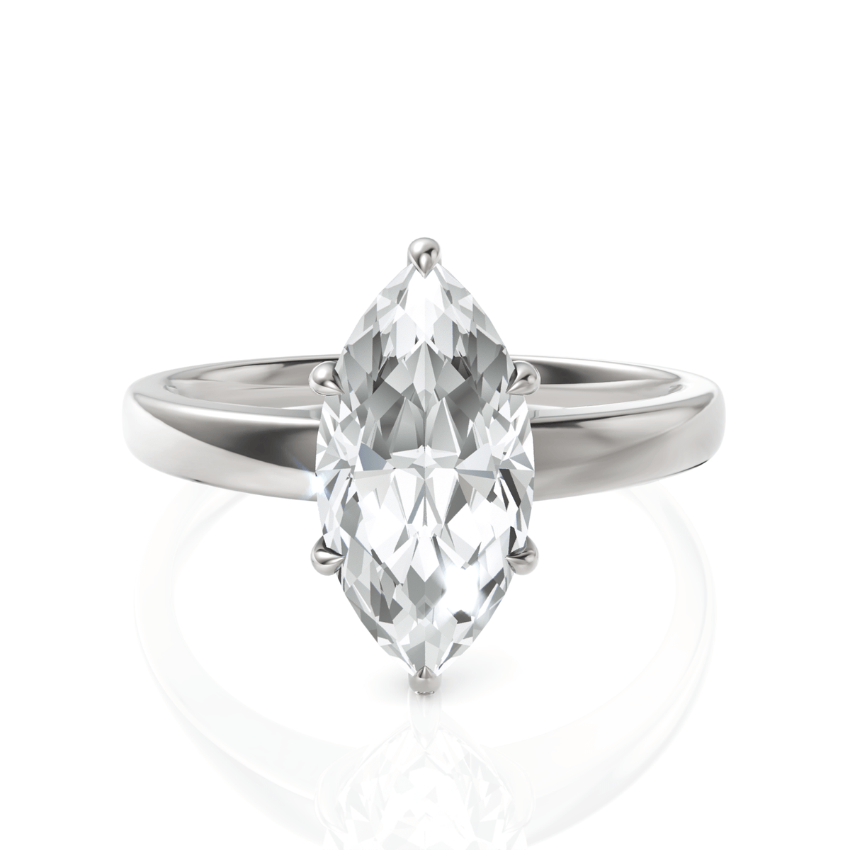 2CT Marquise Lab Diamond Classic Solitaire Ring - Buvea Jewels