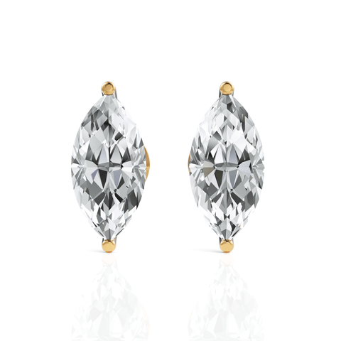 2CT Marquise Lab Diamond Stud Earrings - Buvea Jewels