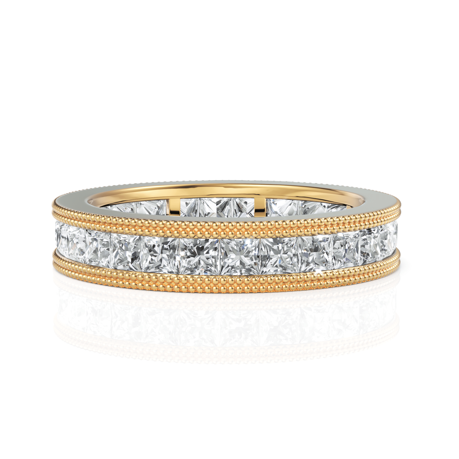 2CT Princess Lab Diamond Full Eternity Ring - Buvea Jewels