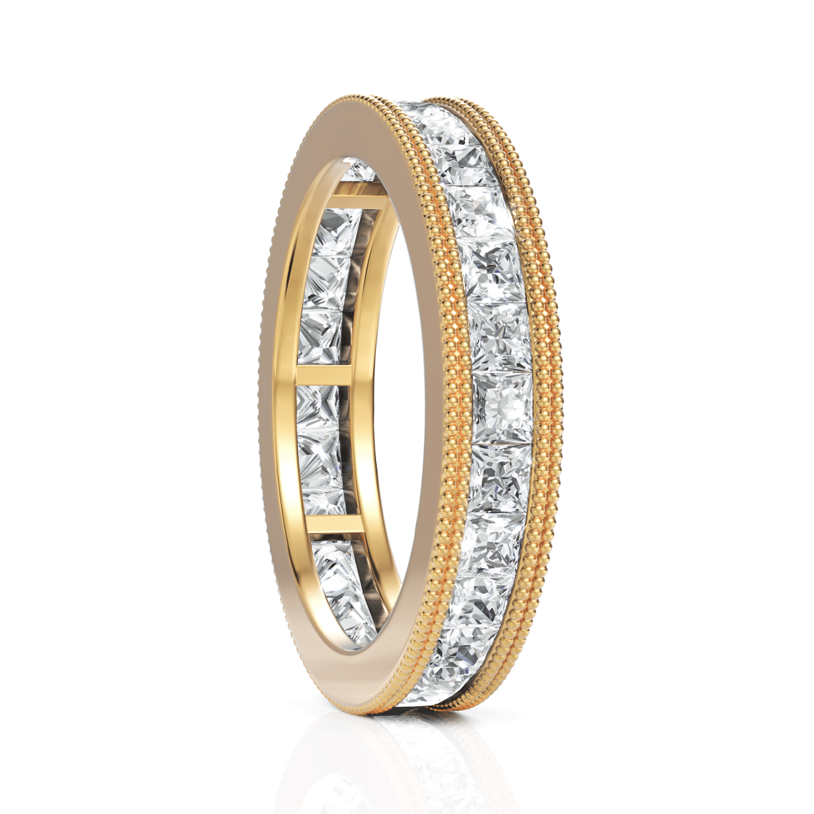 2CT Princess Lab Diamond Full Eternity Ring - Buvea Jewels