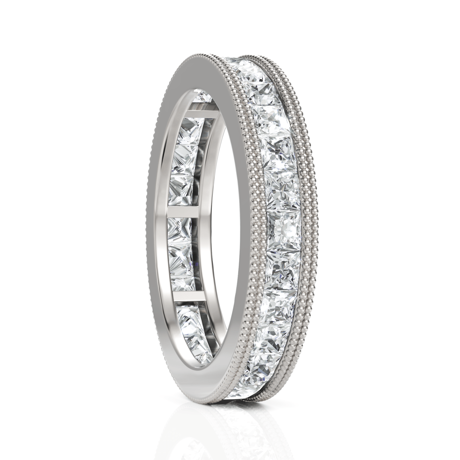 2CT Princess Lab Diamond Full Eternity Ring - Buvea Jewels