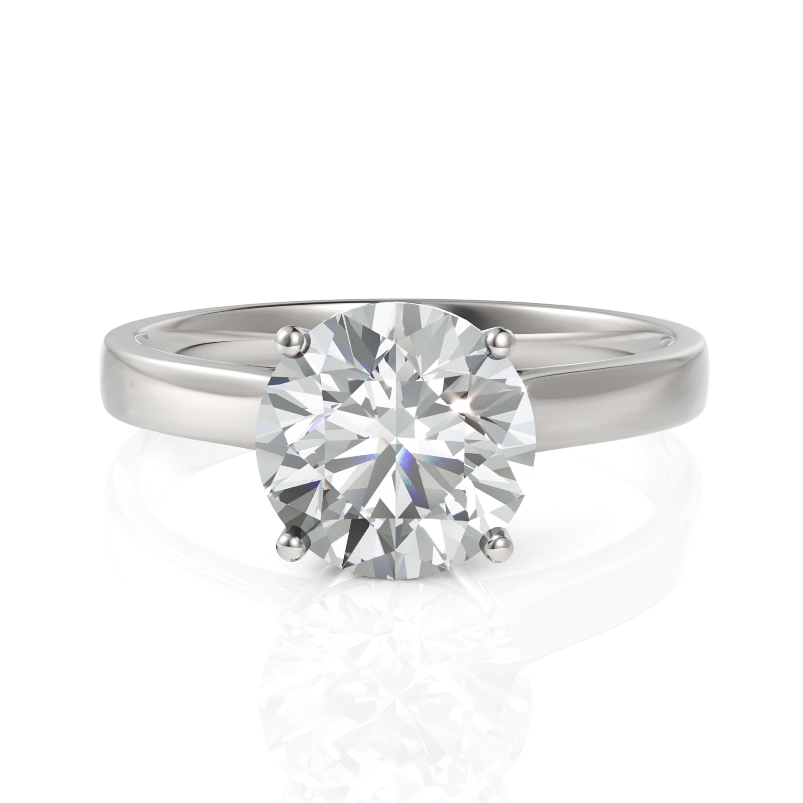 2CT Round Lab Diamond Classic Solitaire Engagement Ring - Buvea Jewels