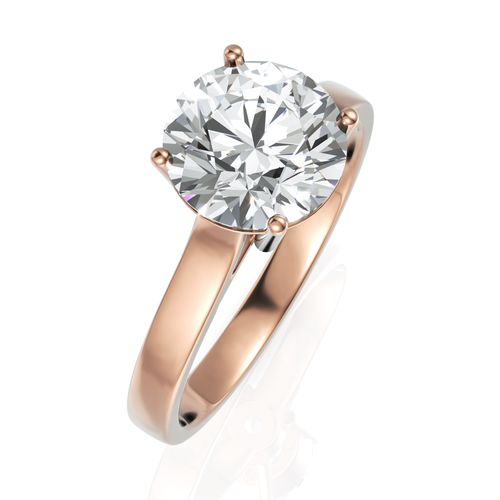 2CT Round Lab Diamond Classic Solitaire Engagement Ring - Buvea Jewels