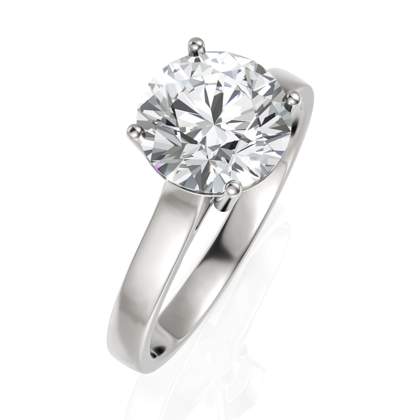 2CT Round Lab Diamond Classic Solitaire Engagement Ring - Buvea Jewels