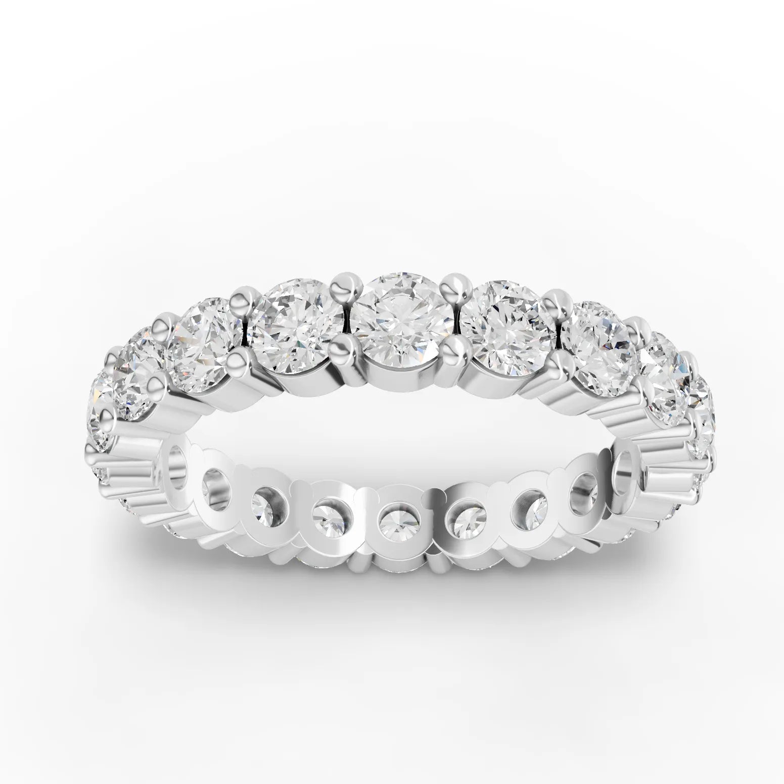 2CT Round Lab Diamond Full Eternity Ring - Buvea Jewels