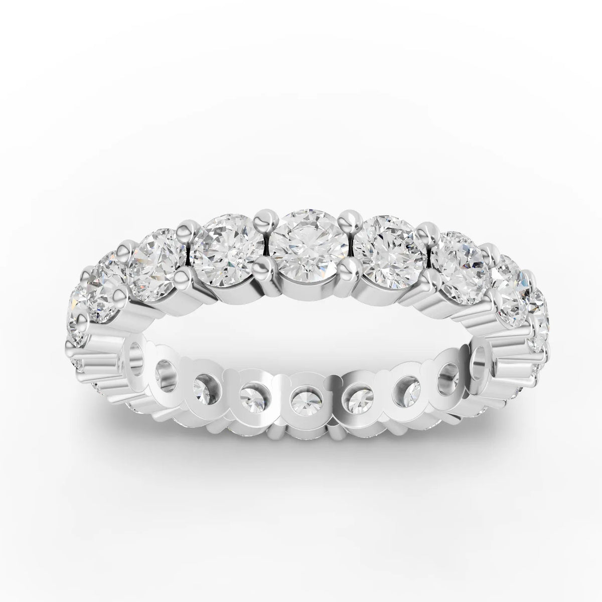 2CT Round Lab Diamond Full Eternity Ring - Buvea Jewels
